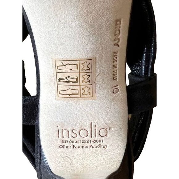 DKNY Rachelle Open Toe Black Leather Pumps Womens Size 10 GREAT CONDITION - Picture 10 of 11